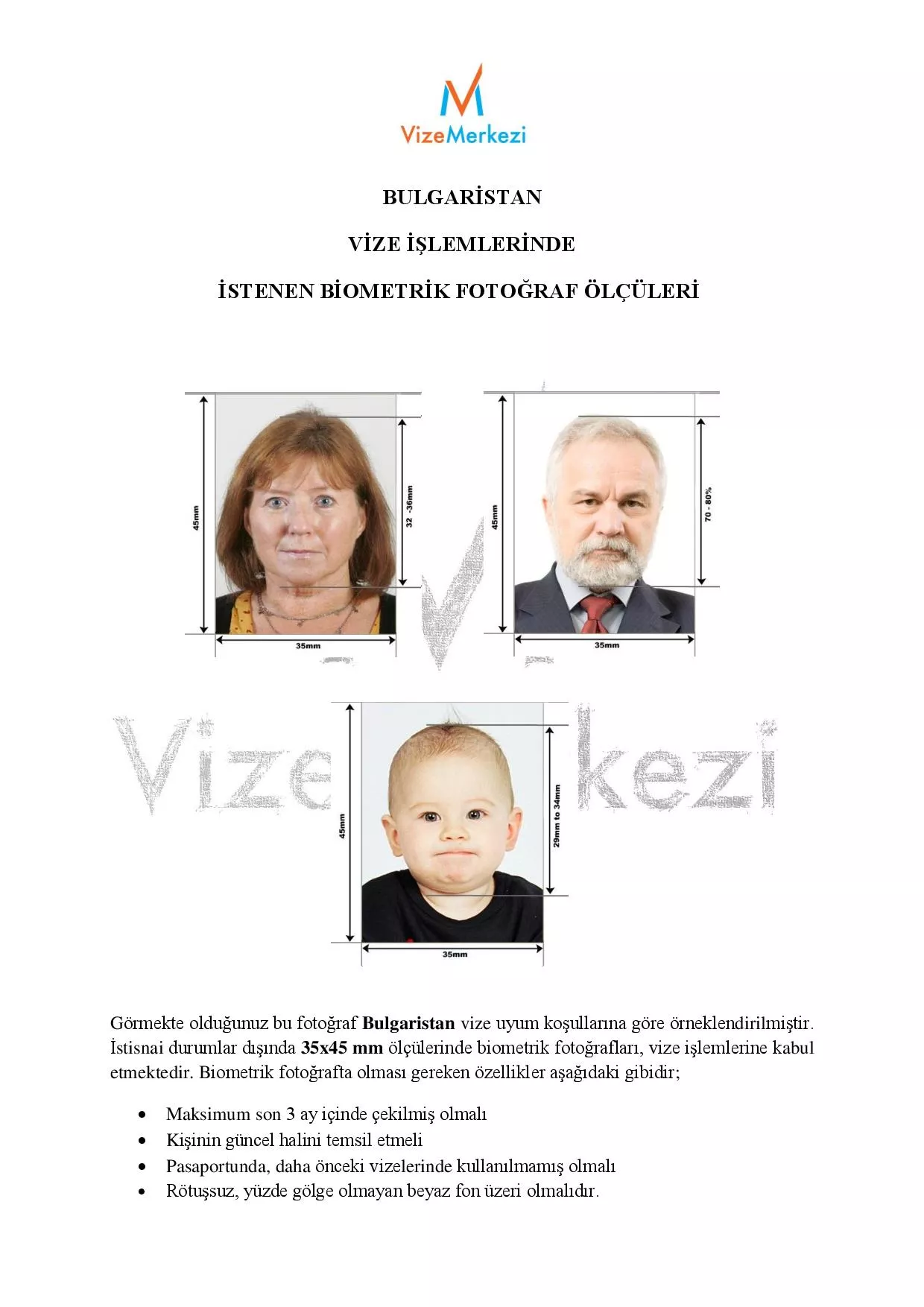 Bulgaristan vizesi fotoğraf ölçüleri
